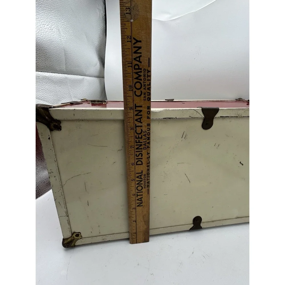 Antique Cass Toys Red/White Metal  17